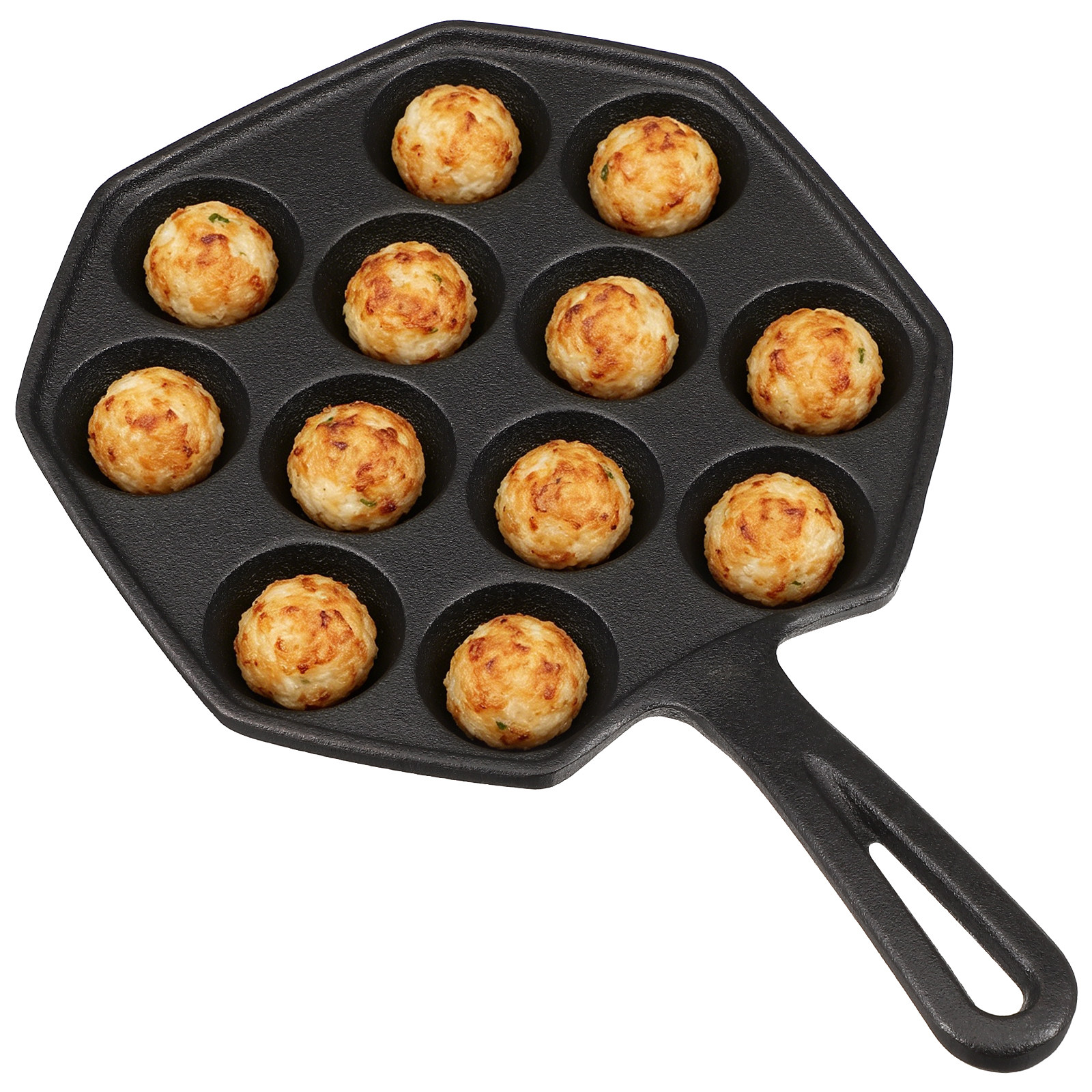 Takoyaki Grill Plate - Takoyaki Pan Cast Iron 12 Molds
