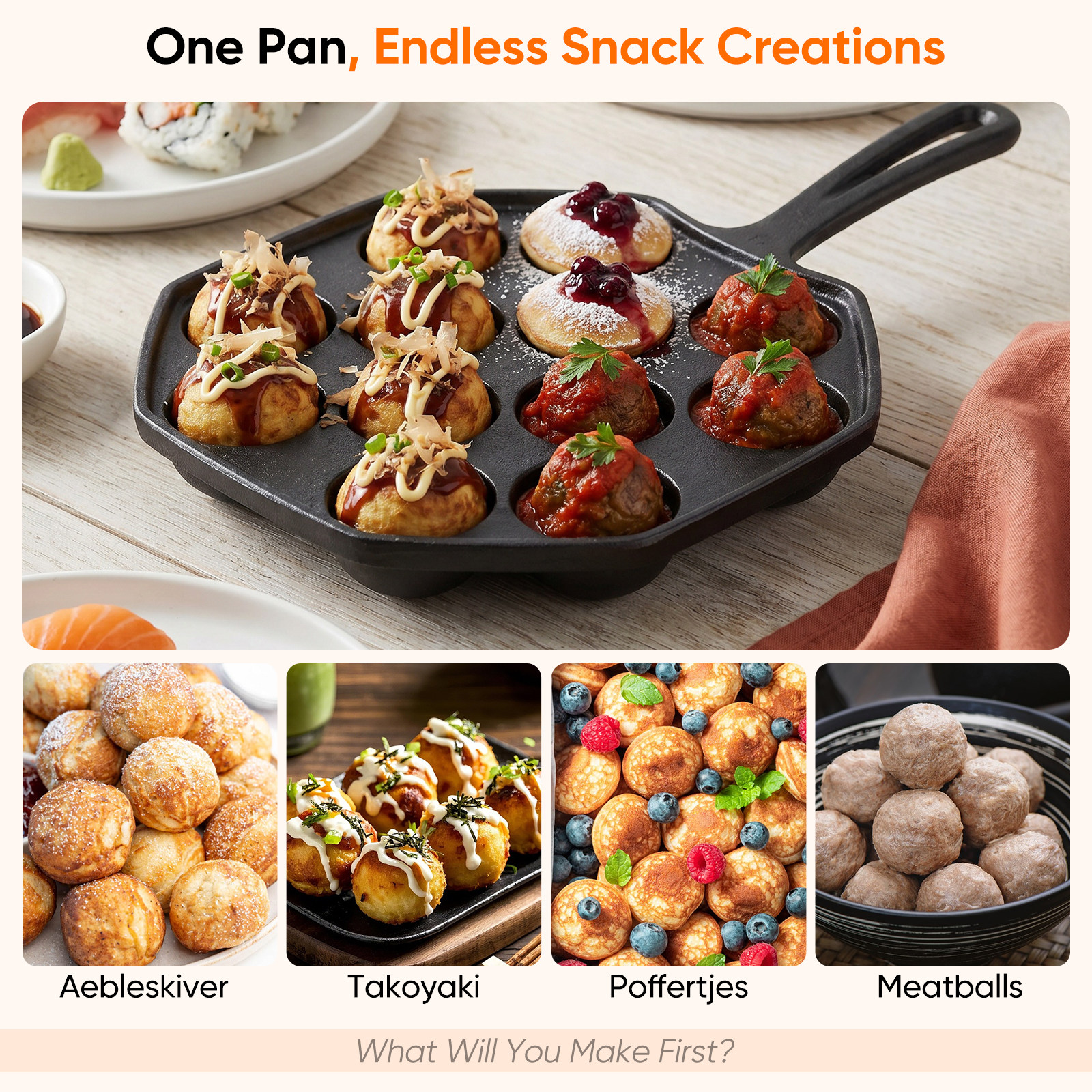 Takoyaki Pan Cast Iron 12 Mold - Takoyaki Grill Plate ulasan dan harga
