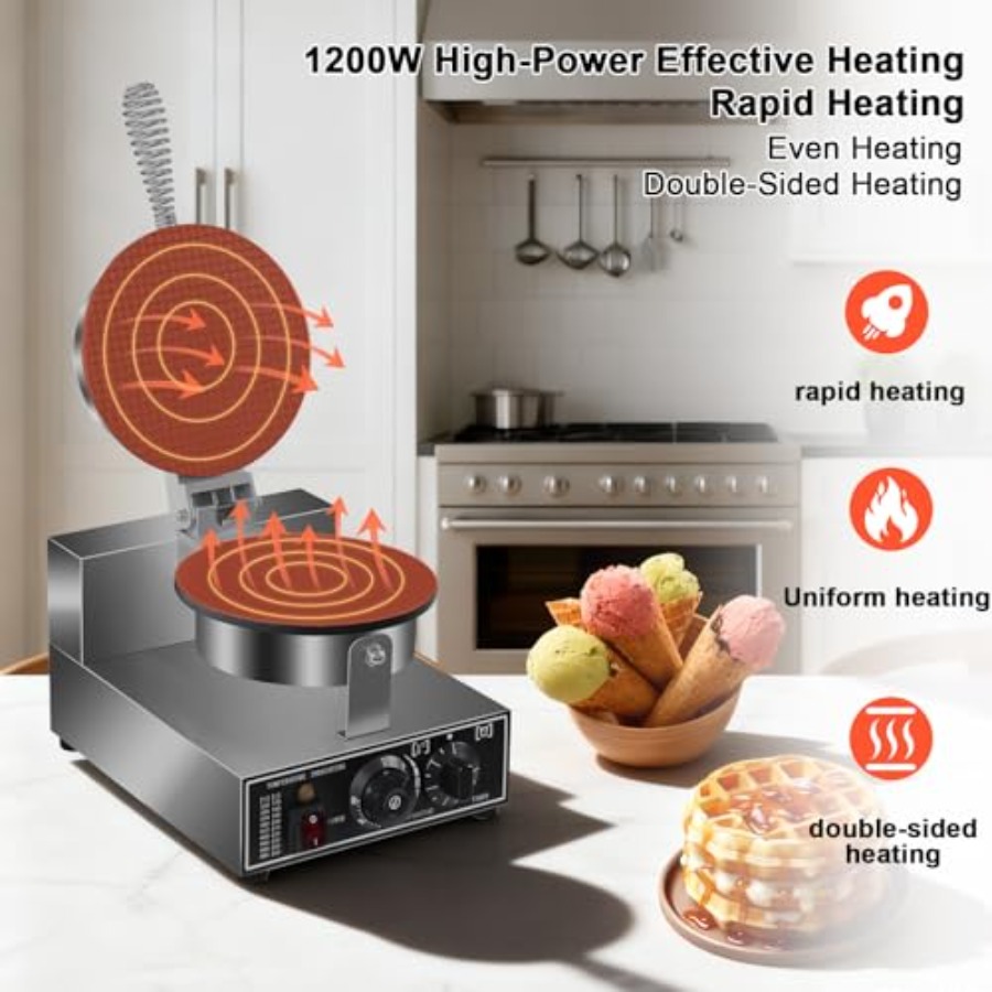 Electric Ice Cream Cone Maker  - Waffle Cone Maker ulasan dan harga