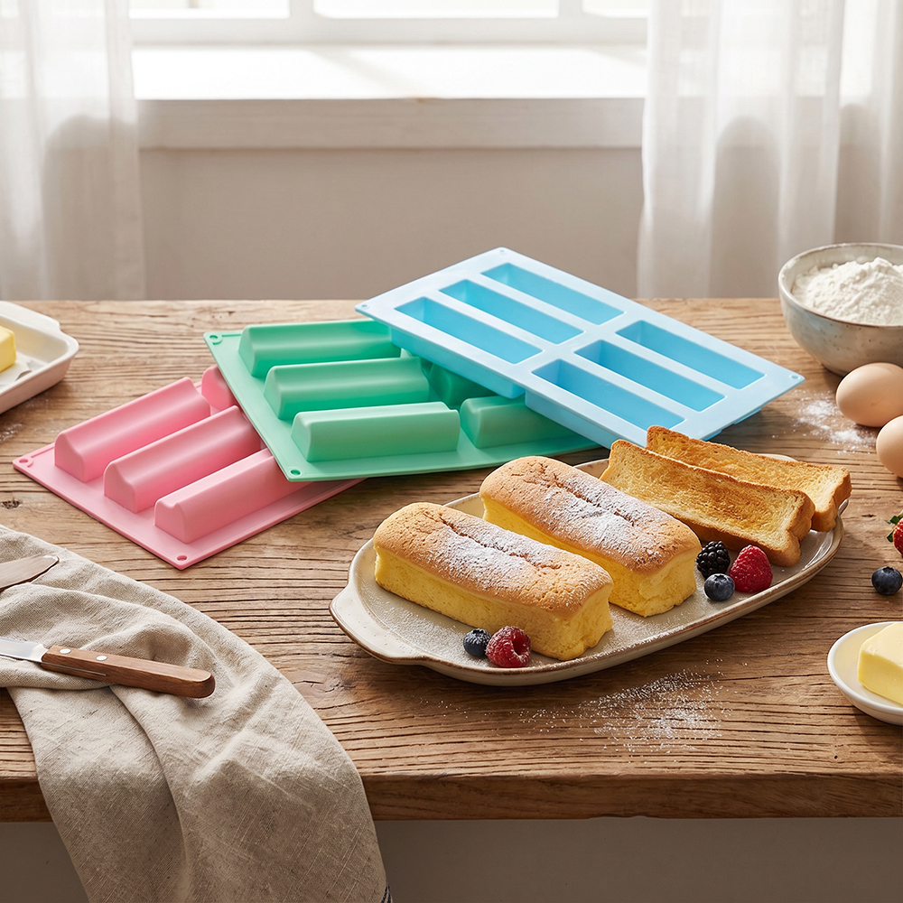 6-cavity groove tube cake tray - Donut Mold Silicone ulasan dan harga