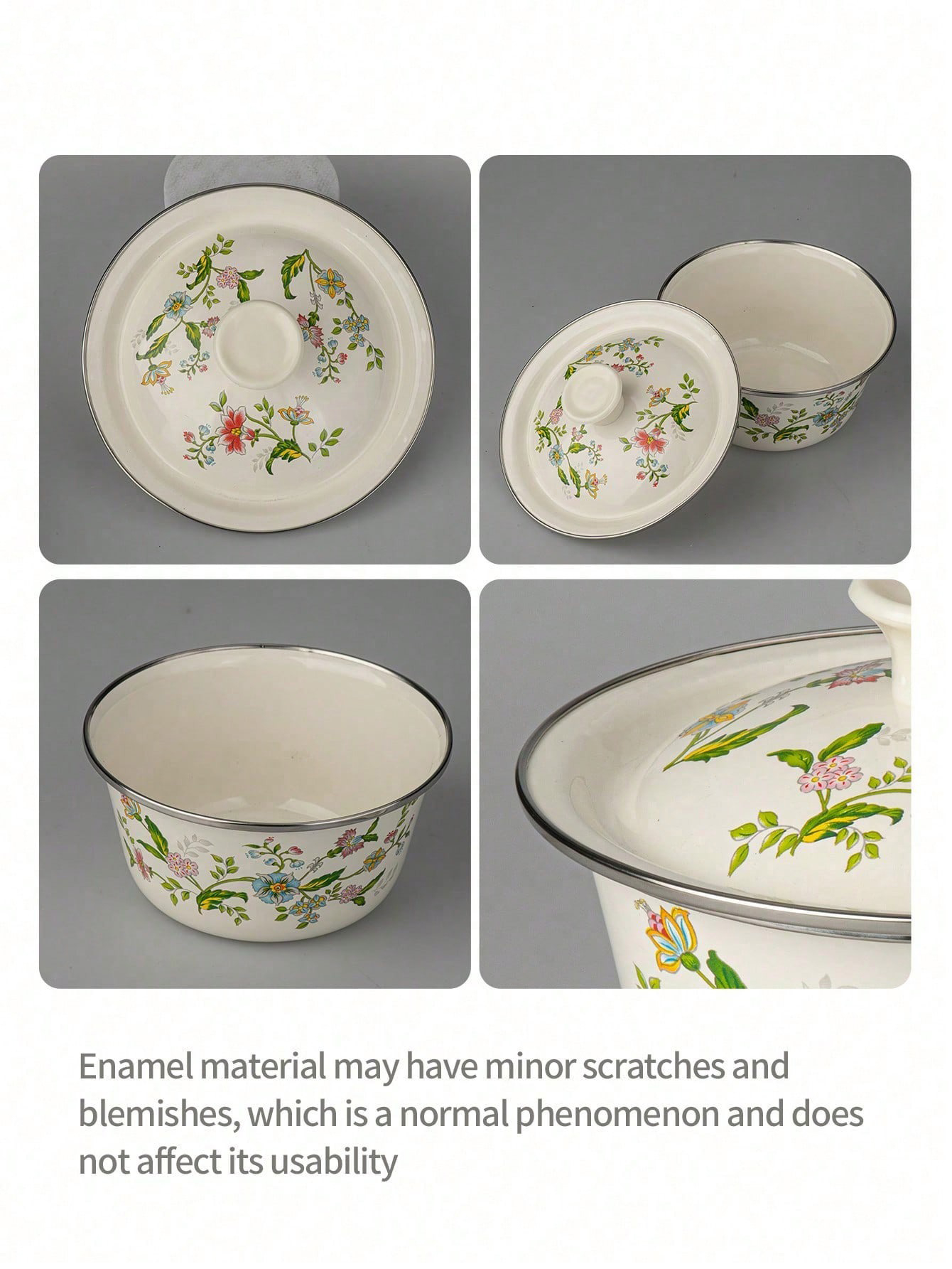 1pc Enamel-patterned rice bowl - Dim Sum Basket ulasan dan harga