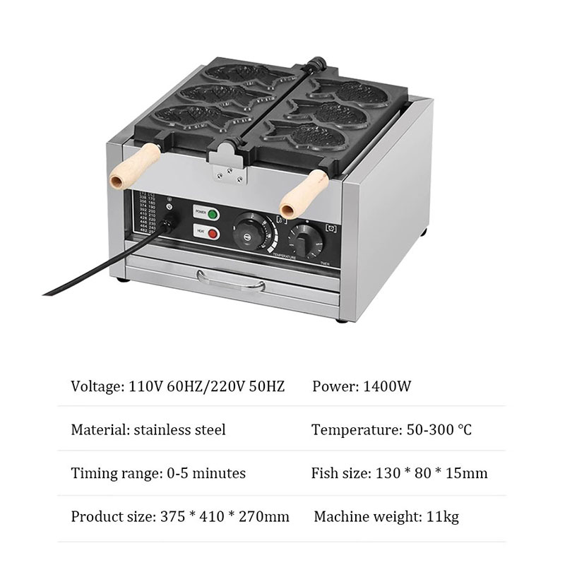 Commercial Electric 3pcs Fish  - Waffle Cone Maker ulasan dan harga