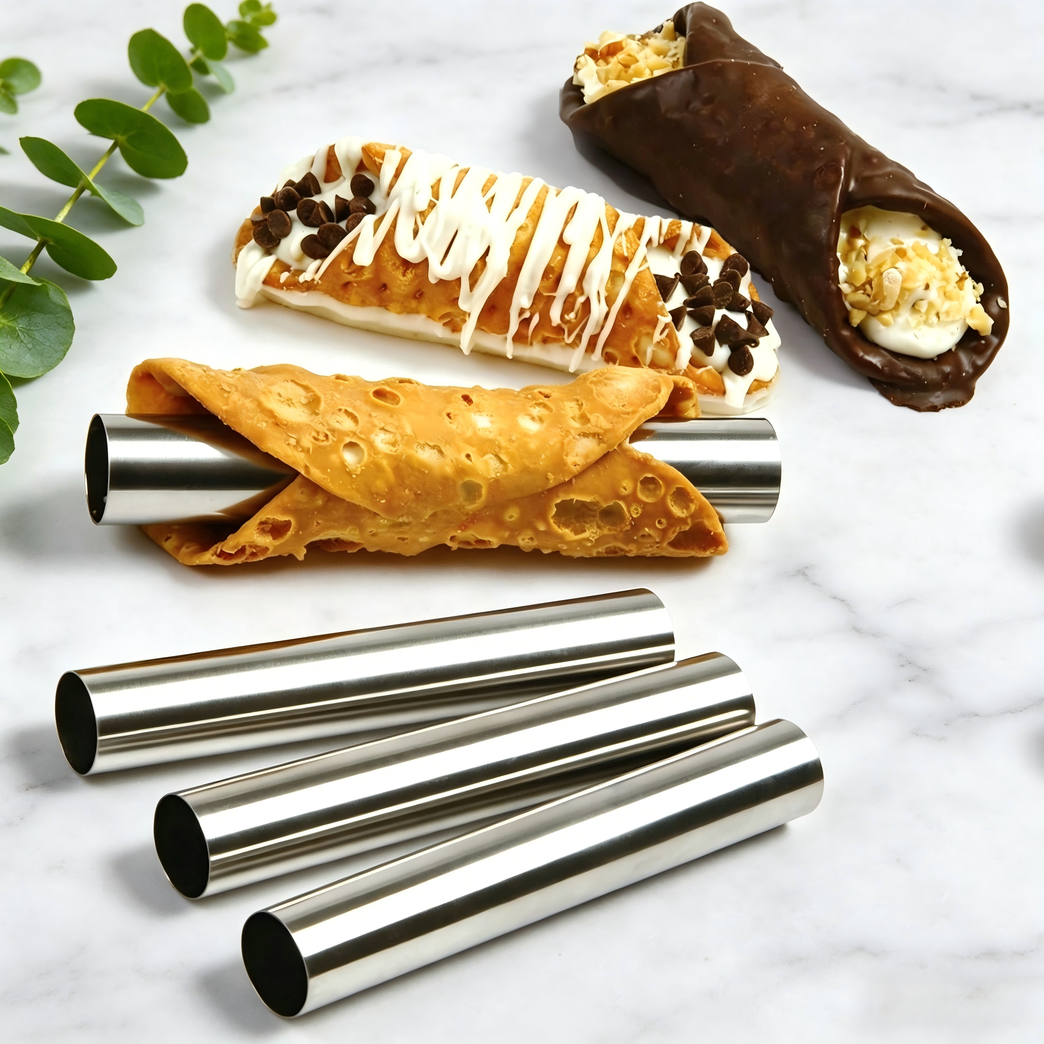 Cannoli Tubes Set, 10/20Pcs Fo - Danish Pancake Pan ulasan dan harga