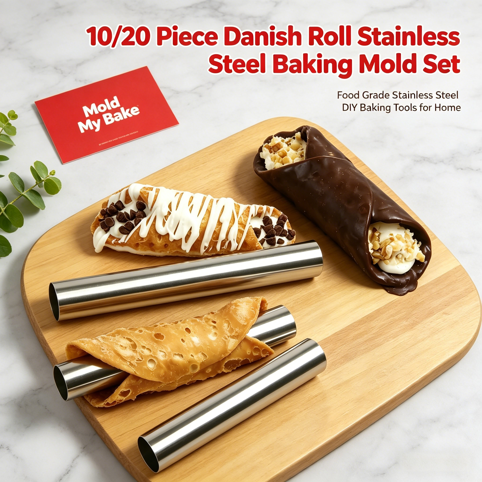 Cannoli Tubes Set, 10/20Pcs Fo - Danish Pancake Pan ulasan dan harga