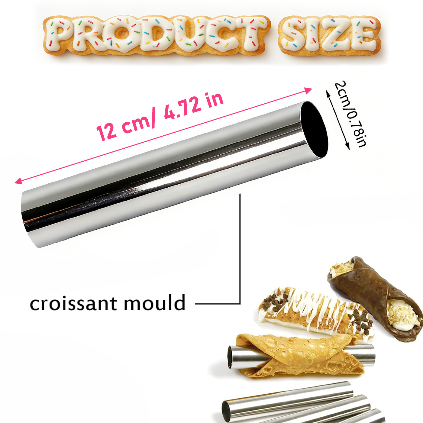 Cannoli Tubes Set, 10/20Pcs Fo - Danish Pancake Pan ulasan dan harga
