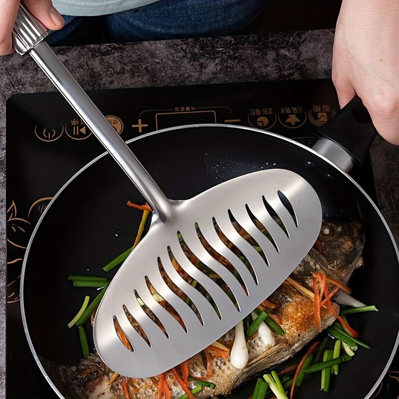 1PC Large Stainless Steel Fish - Okonomiyaki Spatula ulasan dan harga