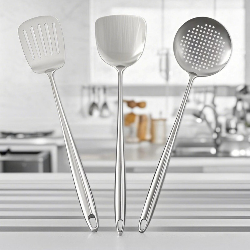 Food Stainless Steel Wok Spatu - Okonomiyaki Spatula ulasan dan harga